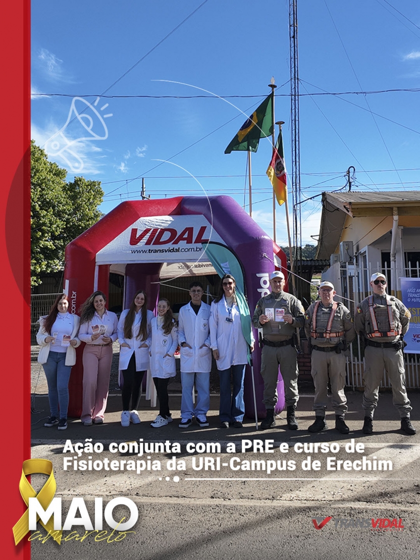 Grupo Transvidal realiza ação de conscientização de motoristas no Maio Amarelo