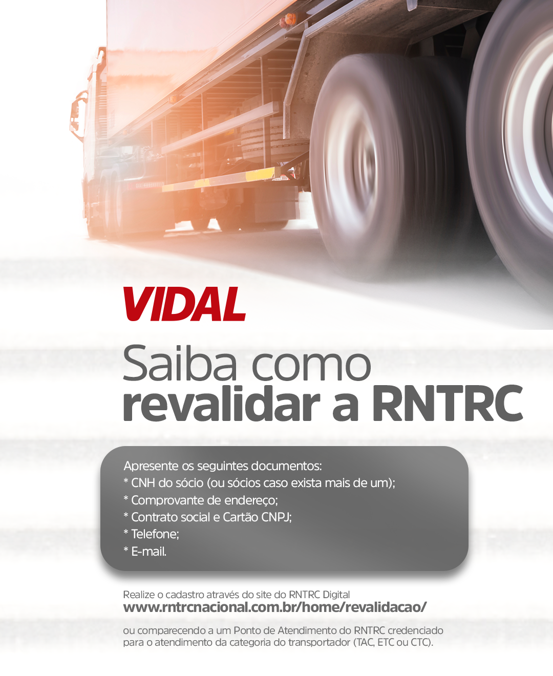 SAIBA COMO REVALIDAR A RNTRC 