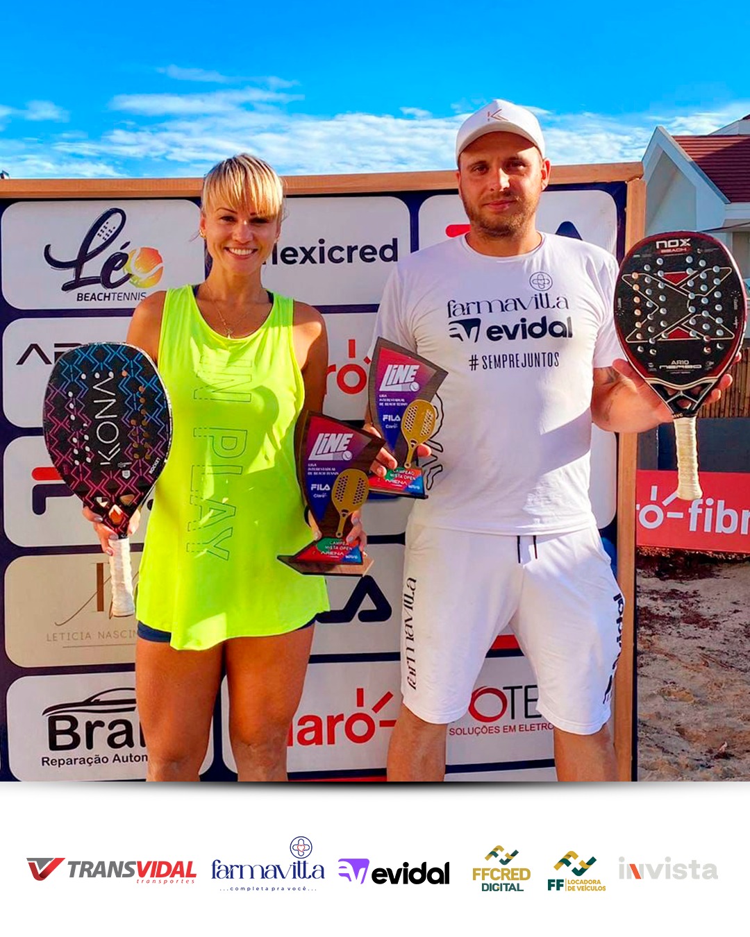 Jean Lucas Graeff conquista título de Beach Tennis em Chapecó ao lado de Monica Luterek