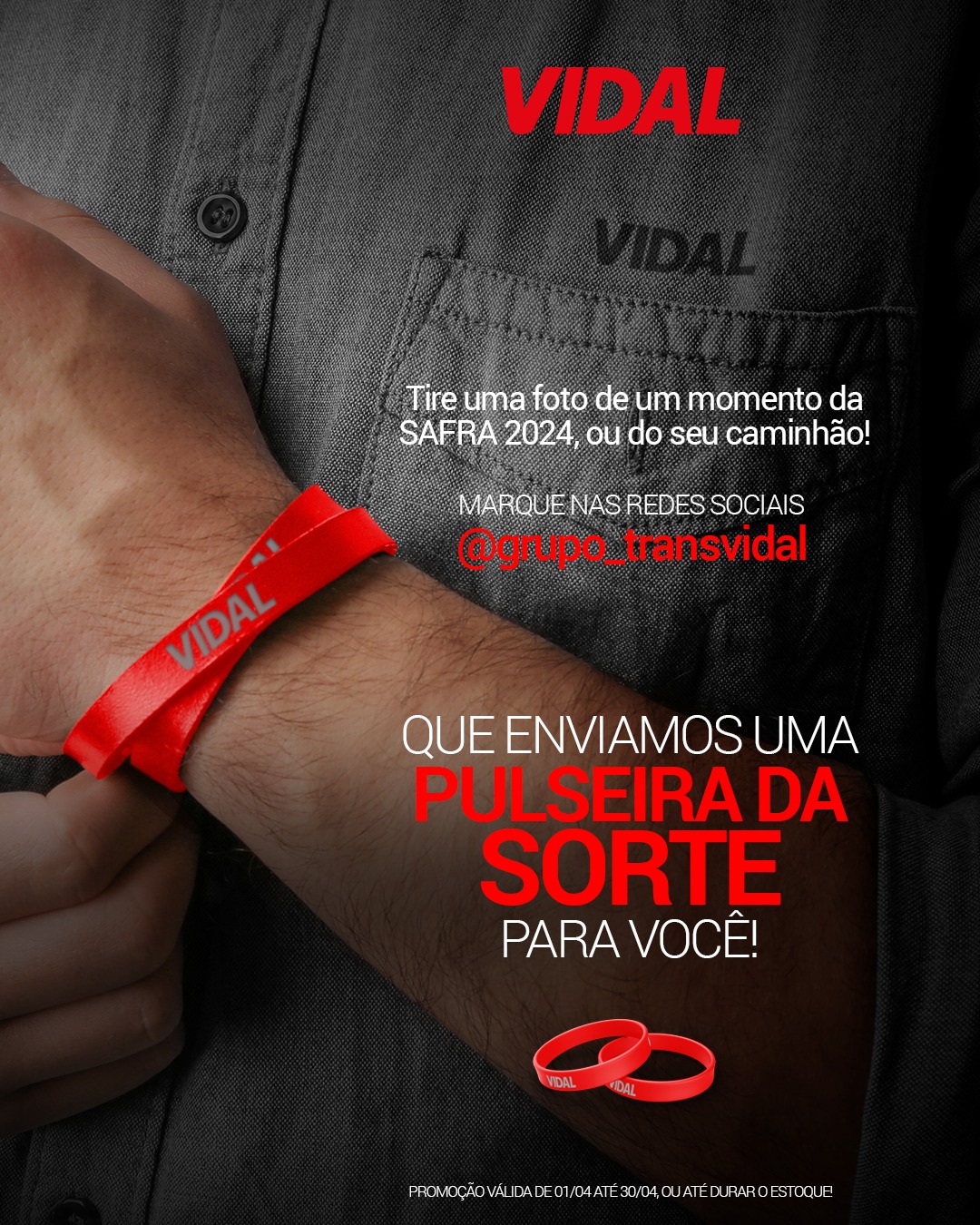 Transvidal lança promoção exclusiva: ganhe uma pulseira da sorte na Safra 2024