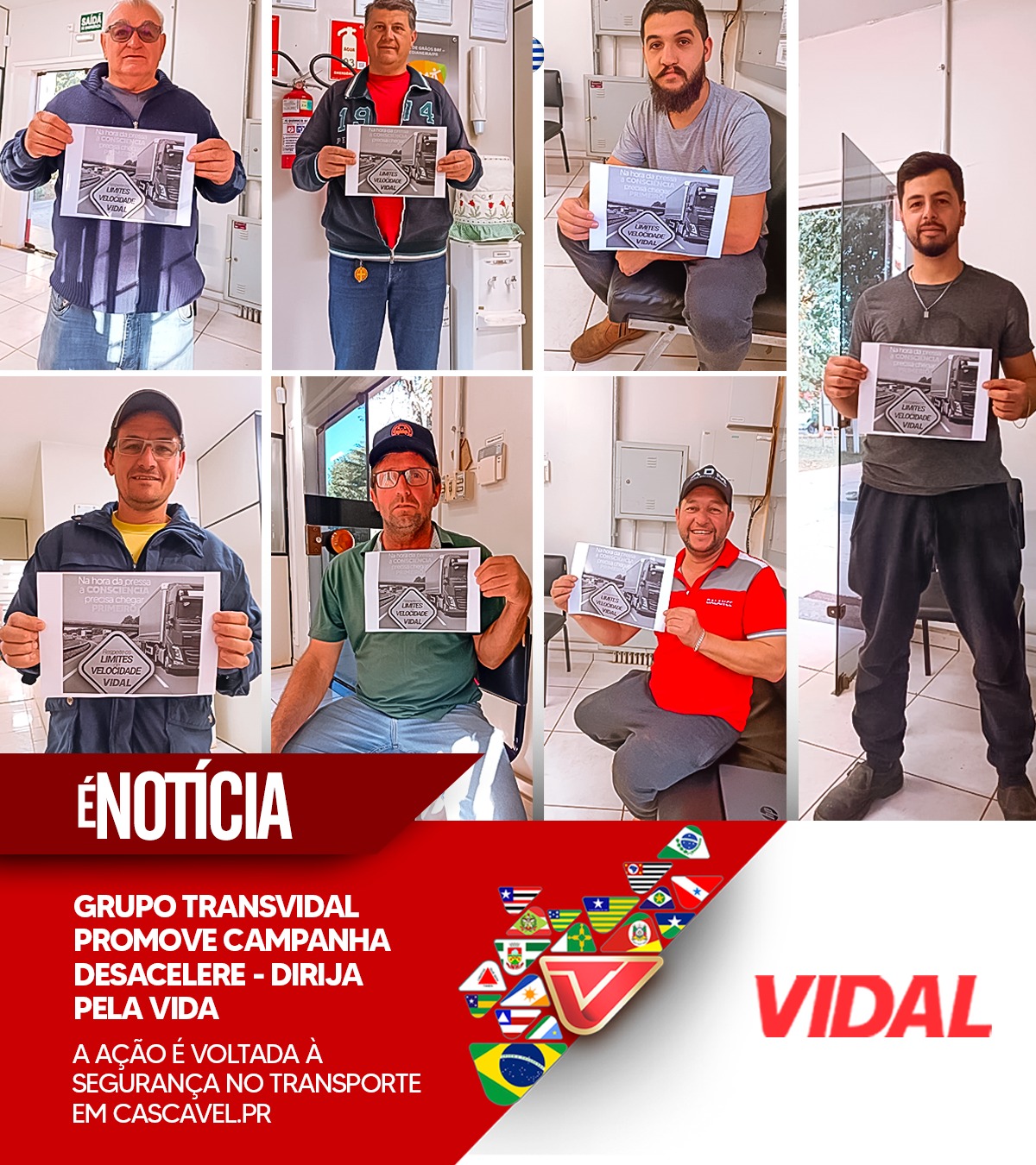 Grupo Transvidal promove Campanha Desacelere - Dirija pela Vida