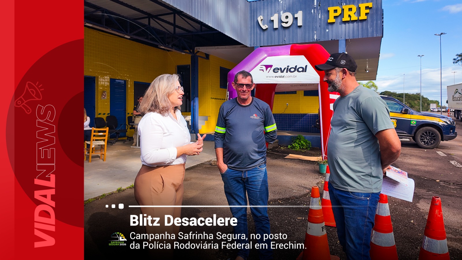 Transvidal realiza Blitz Desacelere e dá início à campanha Safrinha Segura em Erechim 