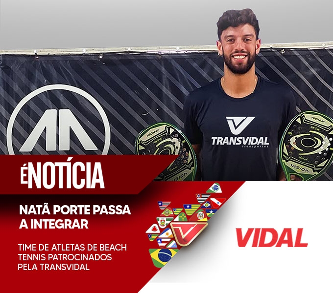 TRANSVIDAL PASSA A PATROCINAR O ATLETA DE BEACH TENNIS NATÃ PORTE