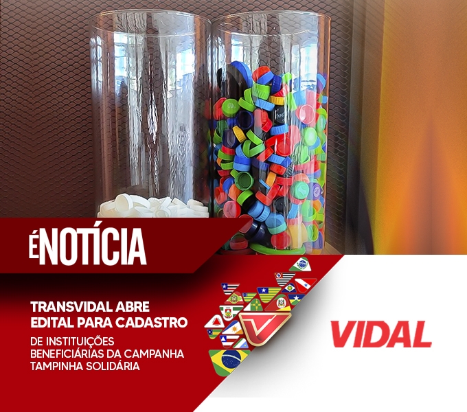 TRANSVIDAL abre edital para cadastro de instituições beneficiárias da campanha Tampinha Solidária